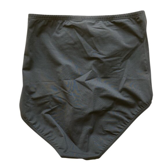 Lands' End Black Two Piece Swim Dress 12DDD Criss Cross Back, High Waist Pant 12 - Picture 11 of 17